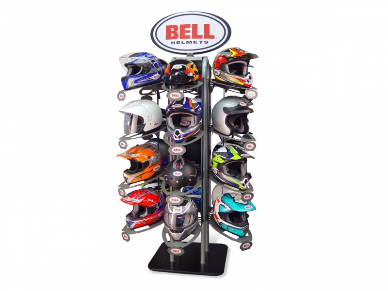 bell-retail-display-power-sports-helmet-tower-stand
